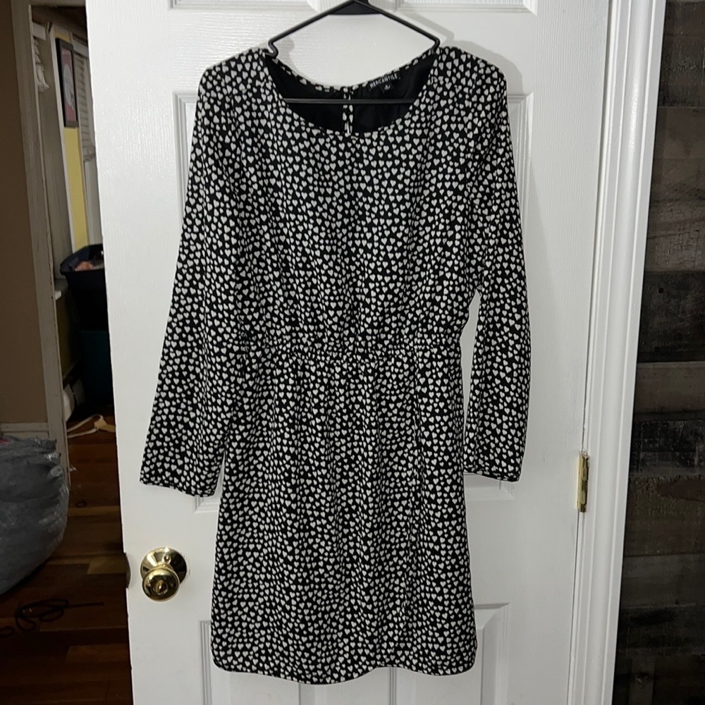 J. Crew Mercantile Heart Print Tulip Hem Shift Dress Size 6 - Picture 2 of 7